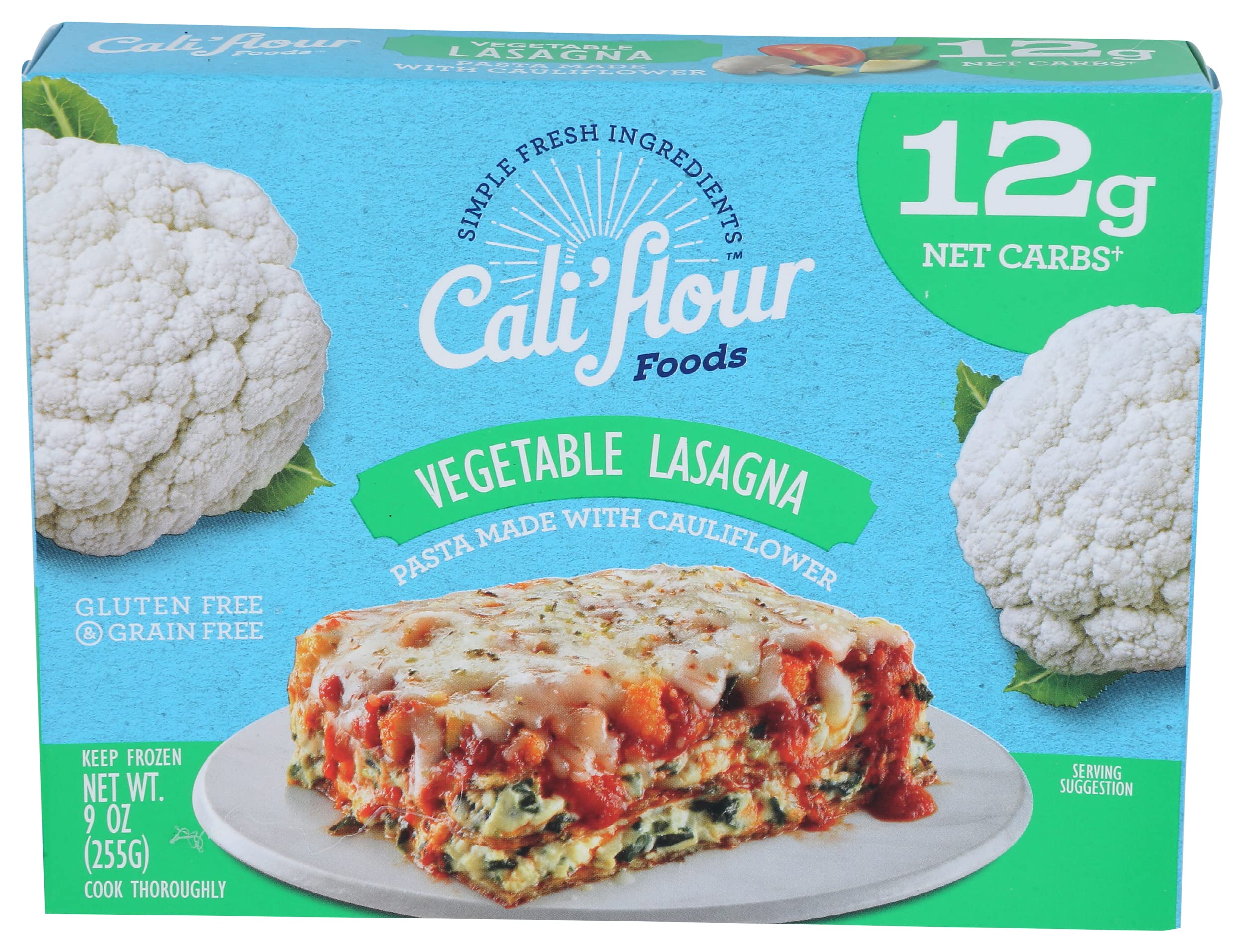 Amazon.com: Cali'flour Foods Vegetable Lasagna (4-Pack) - Keto